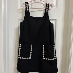 Zara Black Formal Kids Dress with Silver Accents